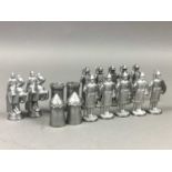 A BRAVEHEART-THEMED CAST PEWTER CHESS PIECES