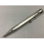 A STERLING SILVER ENGINE TURNED PROPELLING PENCIL
