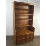 A NATHAN TEAK WALL DISPLAY CABINET AND TWO OTHER CABINETS