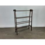 A MAHOGANY TOWEL RAIL