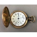 A LADY'S WALTHAM GOLD FILLED FOB WATCH