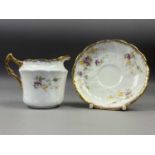 A FLORAL DECORATED PART TEA SERVICE AND OTHER TEA WARE