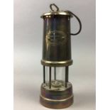 A BRASS MINERS LAMP