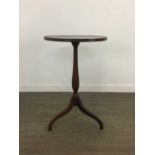 AN INALID MAHOGANY CIRCULAR WINE TABLE AND AN OCCASIONAL TABLE