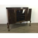 A MAHOGANY DISPLAY CABINET