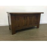 AN OAK BLANKET CHEST