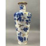 A BLUE AND WHITE FLORAL VASE AND OTHER CERAMICS