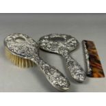 A STERLING SILVER DRESSING TABLE SET
