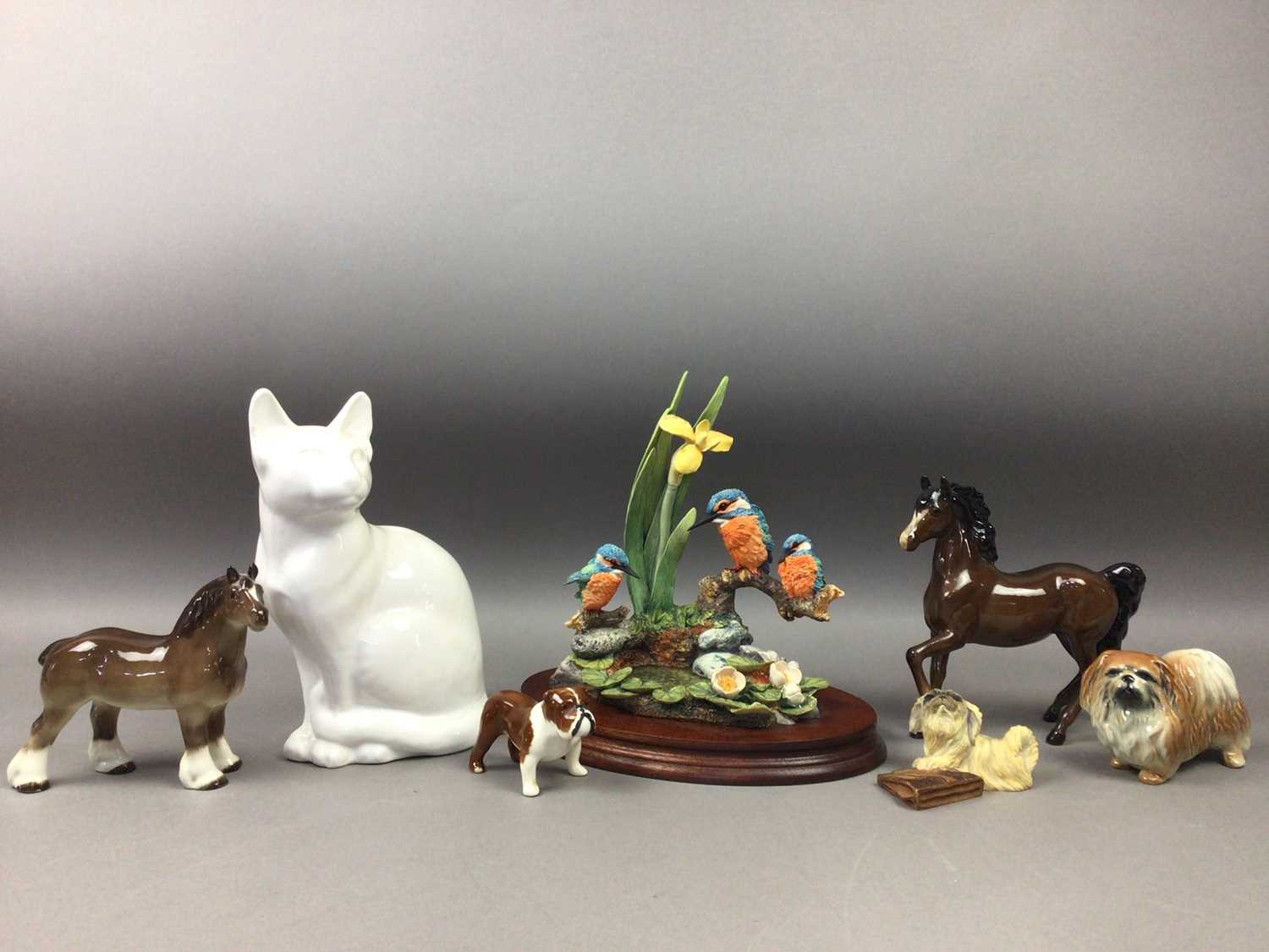 A BESWICK STAG, ALONG WITH OTHER ANIMAL FIGURES - Image 2 of 2