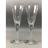 A PAIR OF DARTINGTON CRYSTAL GLASSES AND OTHERS