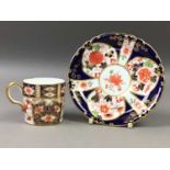 A ROYAL CROWN DERBY COFFEE CAN AND SAUCERS AND OTHERS