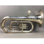 A LARK SILVER PLATED EUPHONIUM