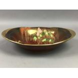 A CARLTON WARE ROUGE ROYALE DISH AND OTHER CERAMICS