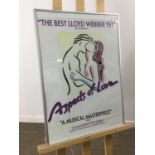 AN ADVERTISING POSTER FOR ASPECTS OF LOVE BY ANDREW LLOYD WEBBER