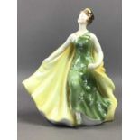 A ROYAL DOULTON FIGURE OF 'ALEXANDRA' AND FOUR OTHERS