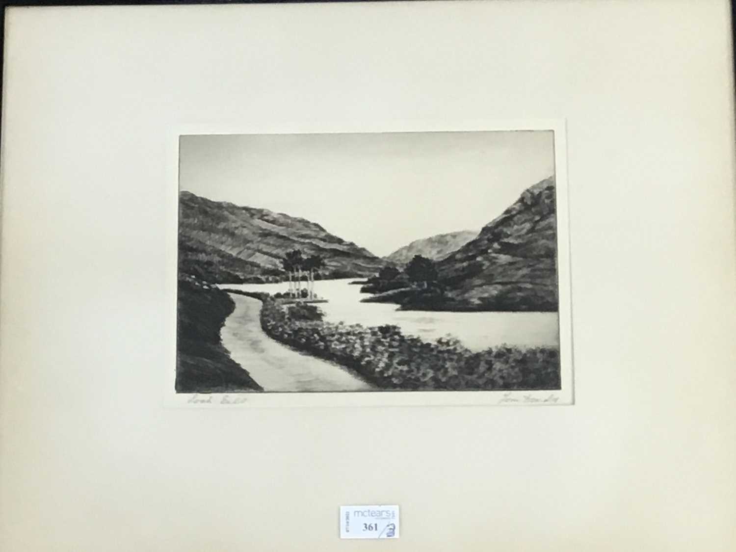 LOCH EILE, AN ETCHING BY TOM DONALD AND TWO OTHER PICTURES