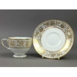 A WEDGWOOD GOLD DAMASK PART TEA SERVICE AND OTHER TEA WARE