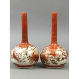 A PAIR OF EARLY 20TH CENTURY JAPANESE KUTANI VASES AND OTHER ITEMS