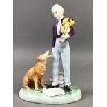 A ROYAL DOULTON FIGURE OF 'YOUNG MASTER' AND THREE OTHERS