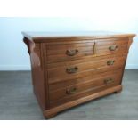 A LATE VICTORIAN CHEST OF DRAWERS