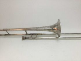 THE ALLIANCE SILVER PLATED TROMBONE