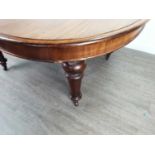 A VICTORIAN MAHOGANY TELESCOPIC EXTENDING DINING TABLE