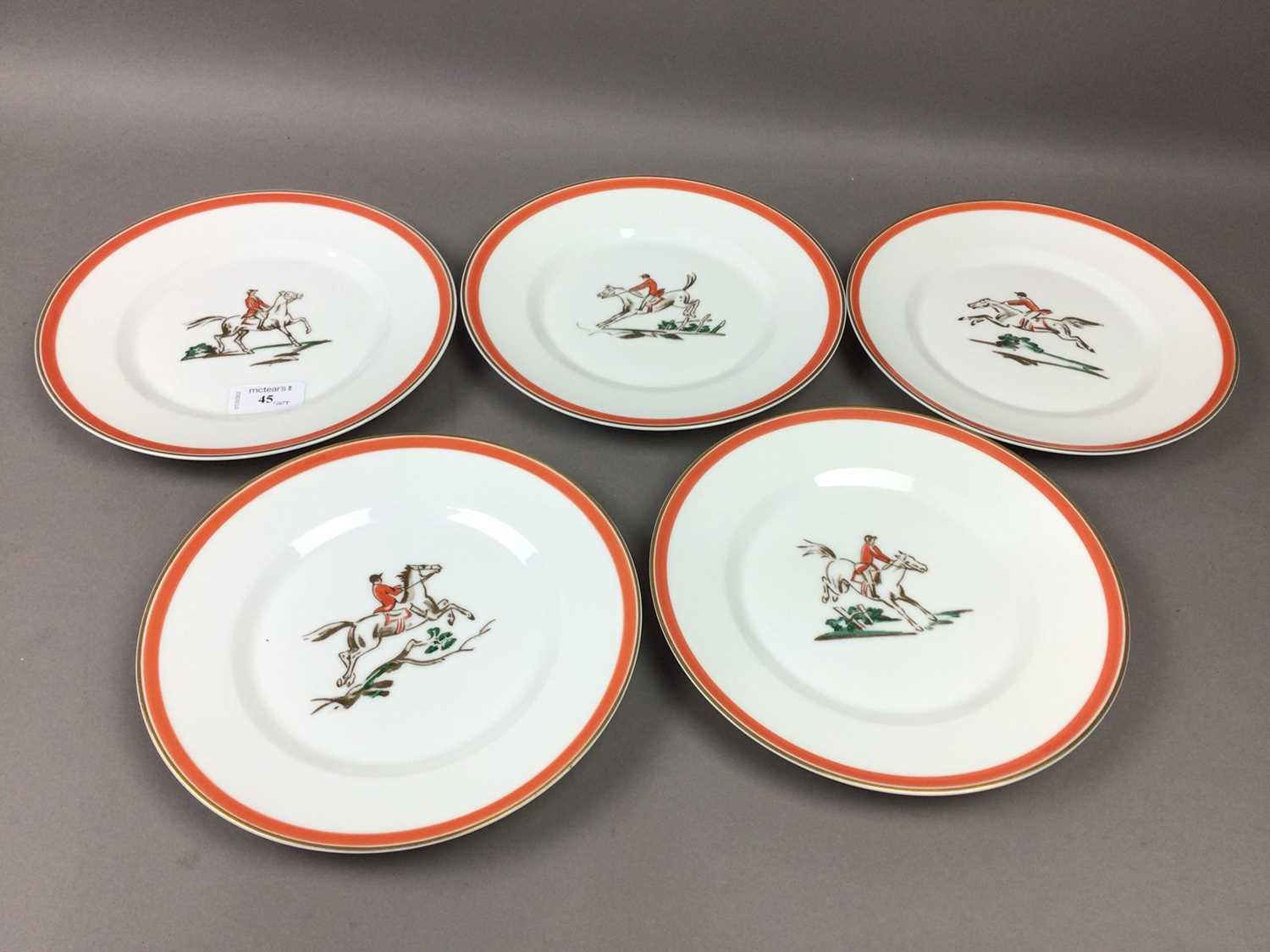 A ROYAL COPENHAGEN 'HUBERTUS' PATTERN PART DESSERT SERVICE - Bild 2 aus 3