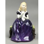 A ROYAL DOULTON FIGURE OF 'AFFECTION' AND FIVE OTHERS