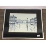 A PAIR OF K THOMSON WATERCOLOURS AND PRINTS