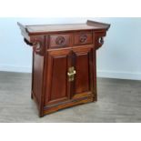 A CHINESE HARDWOOD SIDE CABINET