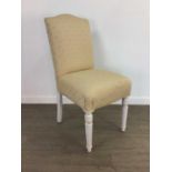 A WHITE PAINTED BEDROOM CHAIR