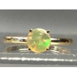 AN ETHIOPIAN OPAL RING