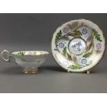 THREE 19TH CENTURY TEACUPS AND SAUCERS