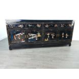 A BLACK CHINESE SIDEBOARD