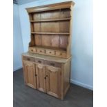 A MODERN PINE DRESSER