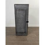 A VINTAGE INDUSTRIAL GALVANISED BAKER'S CABINET