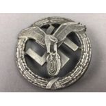 SIX REPRODUCTION THIRD REICH BADGES ALONG WITH IRON CROSSES