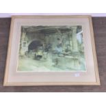 A SIR WILLIAM RUSSELL FLINT SIGNED PRINT AND OTHER PRINTS