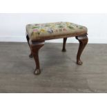 A MAHOGANY FOOTSTOOL AND ANOTHER