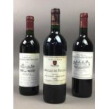 FIVE BOTTLES OF RED WINE - INCLUDING CHATEAU LA NERTHE 1990 CHATEAUNEUF-DU-PAPE 75CL