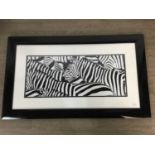 ZEBRAS, A CONTEMPORARY SCHOOL PRINT