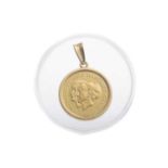 THE NETHERLANDS PRINSES MARGRIET AND PIETER VAN VOLLENHOVEN GOLD COIN PENDANT