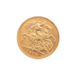 AN EDWARD VII GOLD HALF SOVEREIGN DATED 1908