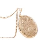 NINE CARAT GOLD LOCKET ON CHAIN