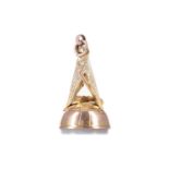 A GOLD MASONIC FOB