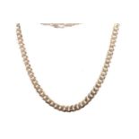 NINE CARAT GOLD CURB LINK CHAIN