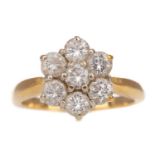 A DIAMOND CLUSTER RING