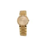 A LADY'S PIAGET 'DANCER' EIGHTEEN CARAT GOLD QUARTZ WRIST WATCH