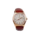 A GENTLEMAN'S ROLEX OYSTER PERPETUAL CHRONOMETRE EIGHTEEN CARAT ROSE GOLD MANUAL WIND WRIST WATCH