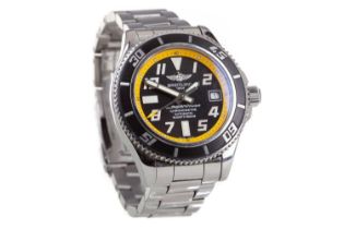 A GENTLEMAN'S BREITLING SUPEROCEAN CHRONOMETRE AUTOMATIC STAINLESS STEEL WRIST WATCH
